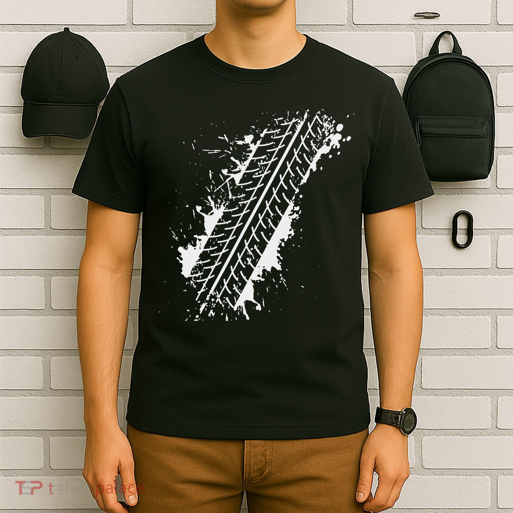 Car Automobile Tire Track Funny Halloween Costume Outfit T-Shirt