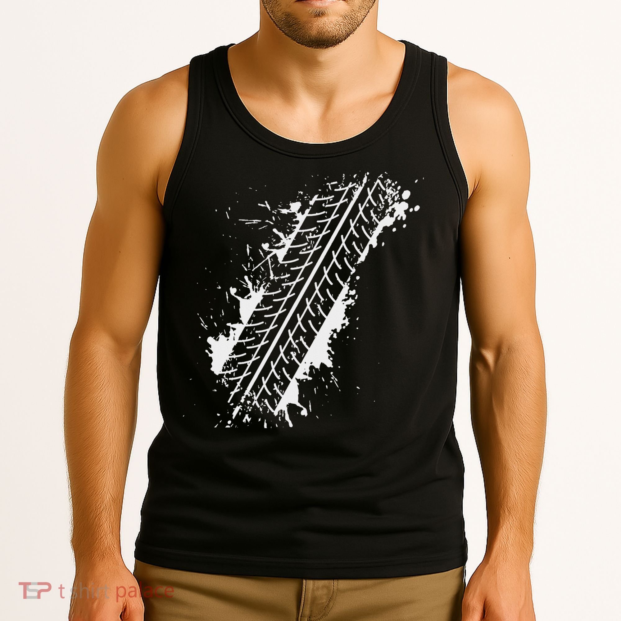 Car Automobile Tire Track Funny Halloween Costume Outfit Tank Top