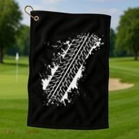 Car Automobile Tire Track Funny Halloween Costume Outfit Golf Towel thumb 1