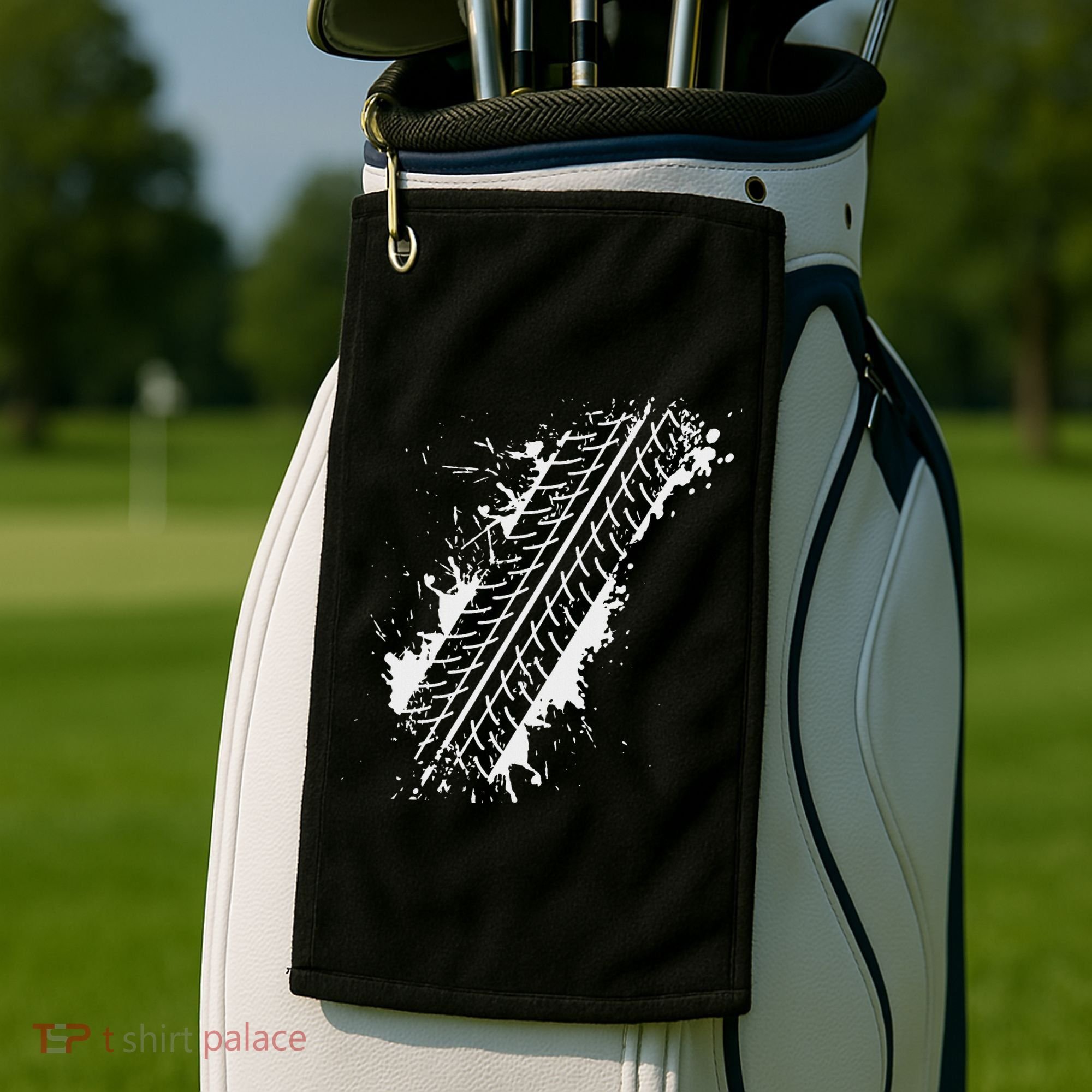 Car Automobile Tire Track Funny Halloween Costume Outfit Golf Towel