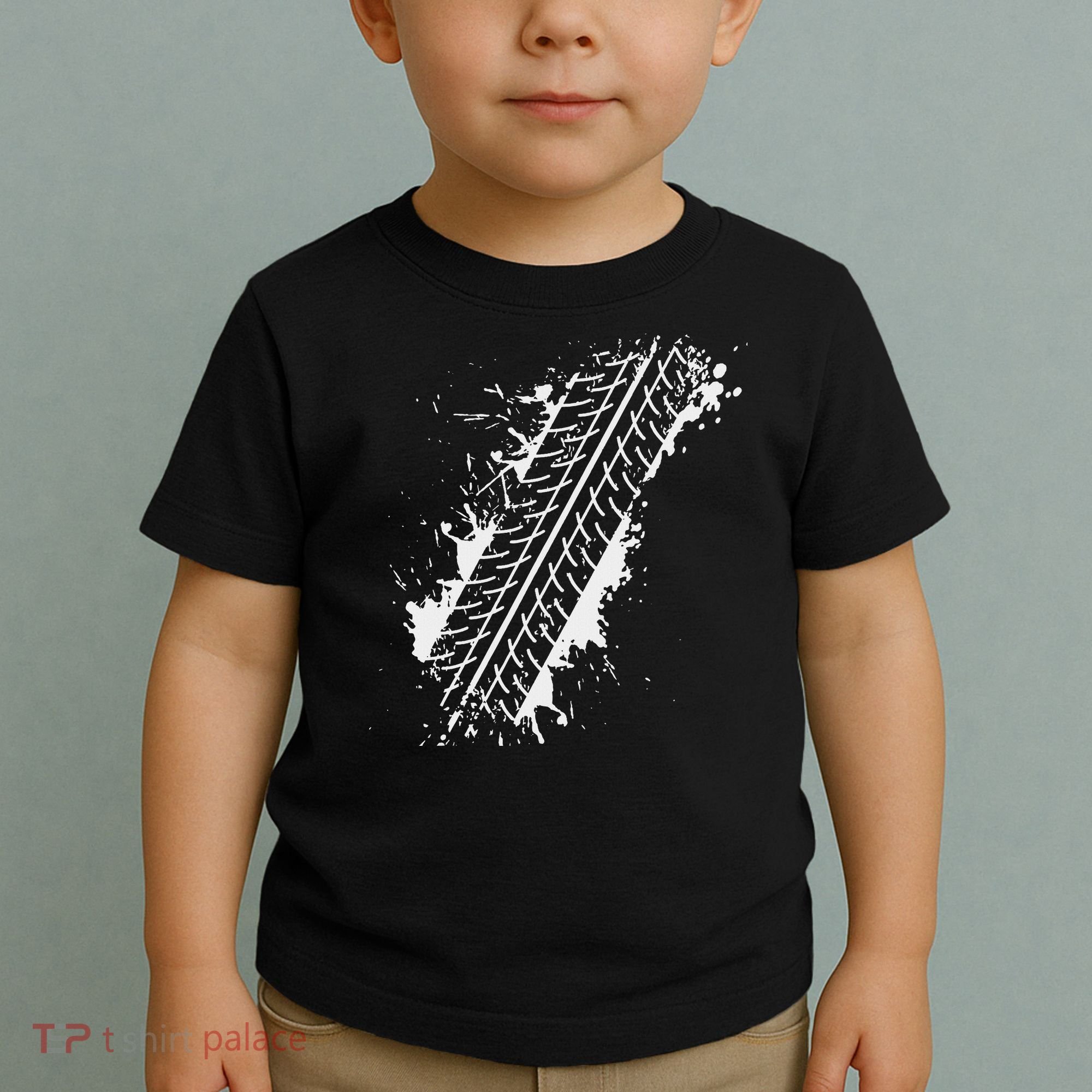 Car Automobile Tire Track Funny Halloween Costume Outfit Toddler T-Shirt