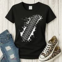 Car Automobile Tire Track Funny Halloween Costume Outfit Women's T-Shirt thumb 3