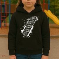 Car Automobile Tire Track Funny Halloween Costume Outfit Kids Hoodie thumb 3