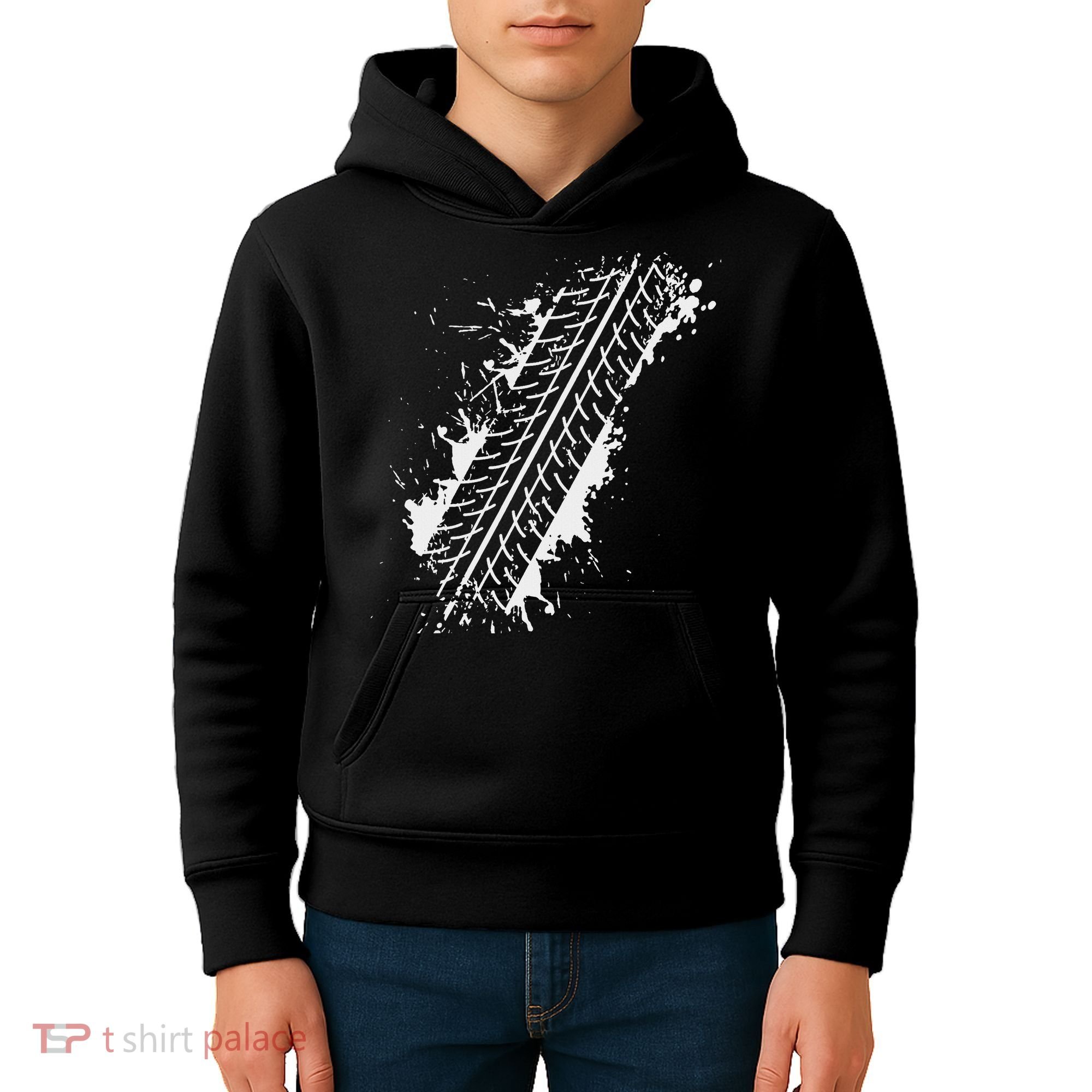 Car Automobile Tire Track Funny Halloween Costume Outfit Kids Hoodie
