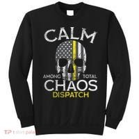 Calm Among Total Chaos 911 Dispatcher Us Flag Sweatshirt thumb 0