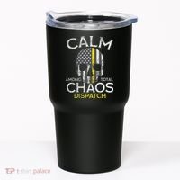 Calm Among Total Chaos 911 Dispatcher Us Flag Tumbler thumb 0