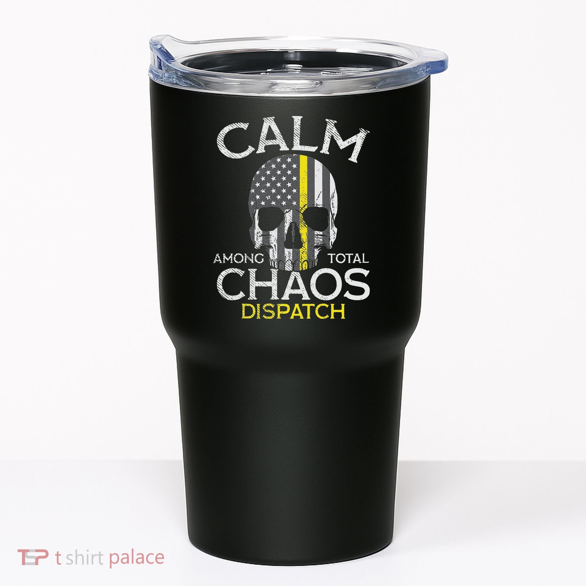 Calm Among Total Chaos 911 Dispatcher Us Flag Tumbler