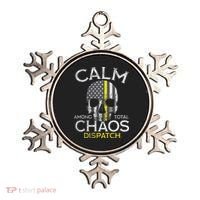 Calm Among Total Chaos 911 Dispatcher Us Flag Ornament thumb 0