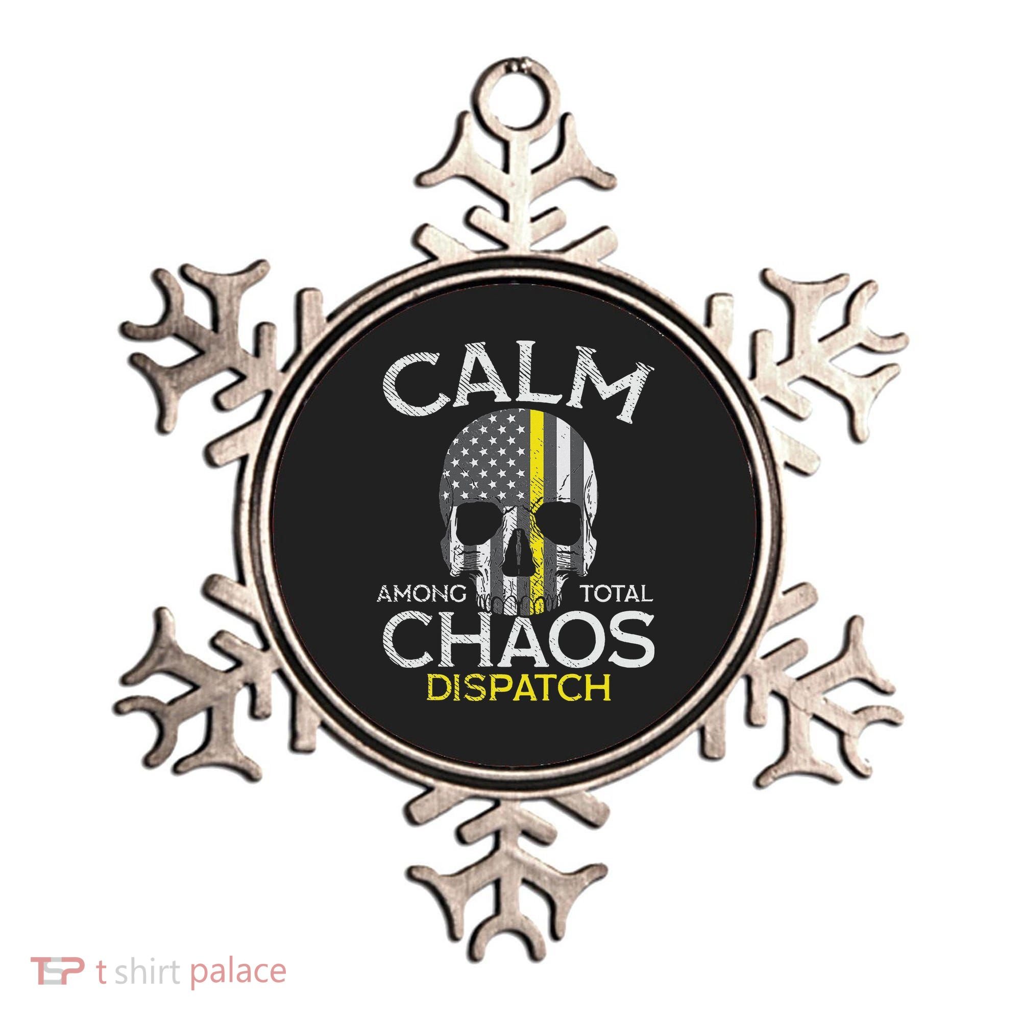 Calm Among Total Chaos 911 Dispatcher Us Flag Ornament