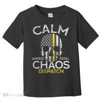 Calm Among Total Chaos 911 Dispatcher Us Flag Toddler T-Shirt thumb 0