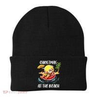 Christmas At The Beach Santa Summer Vacation Beach In July Beanie thumb 0