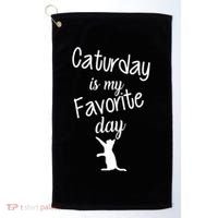 Caturday Is My Favorite Day Golf Towel thumb 0