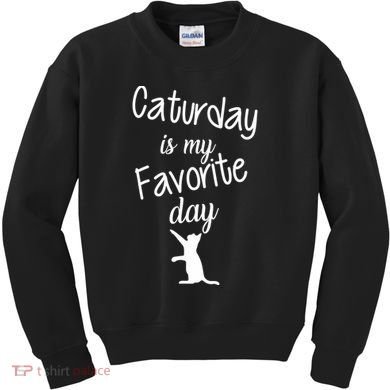 Caturday Is My Favorite Day Kids Sweatshirt