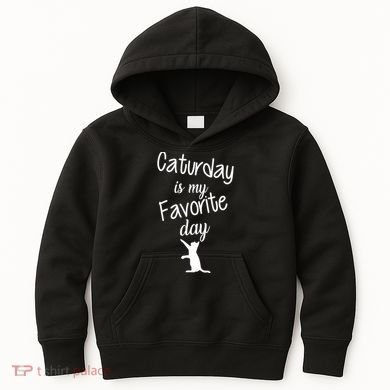 Caturday Is My Favorite Day Kids Hoodie