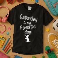 Caturday Is My Favorite Day Kids T-Shirt thumb 3