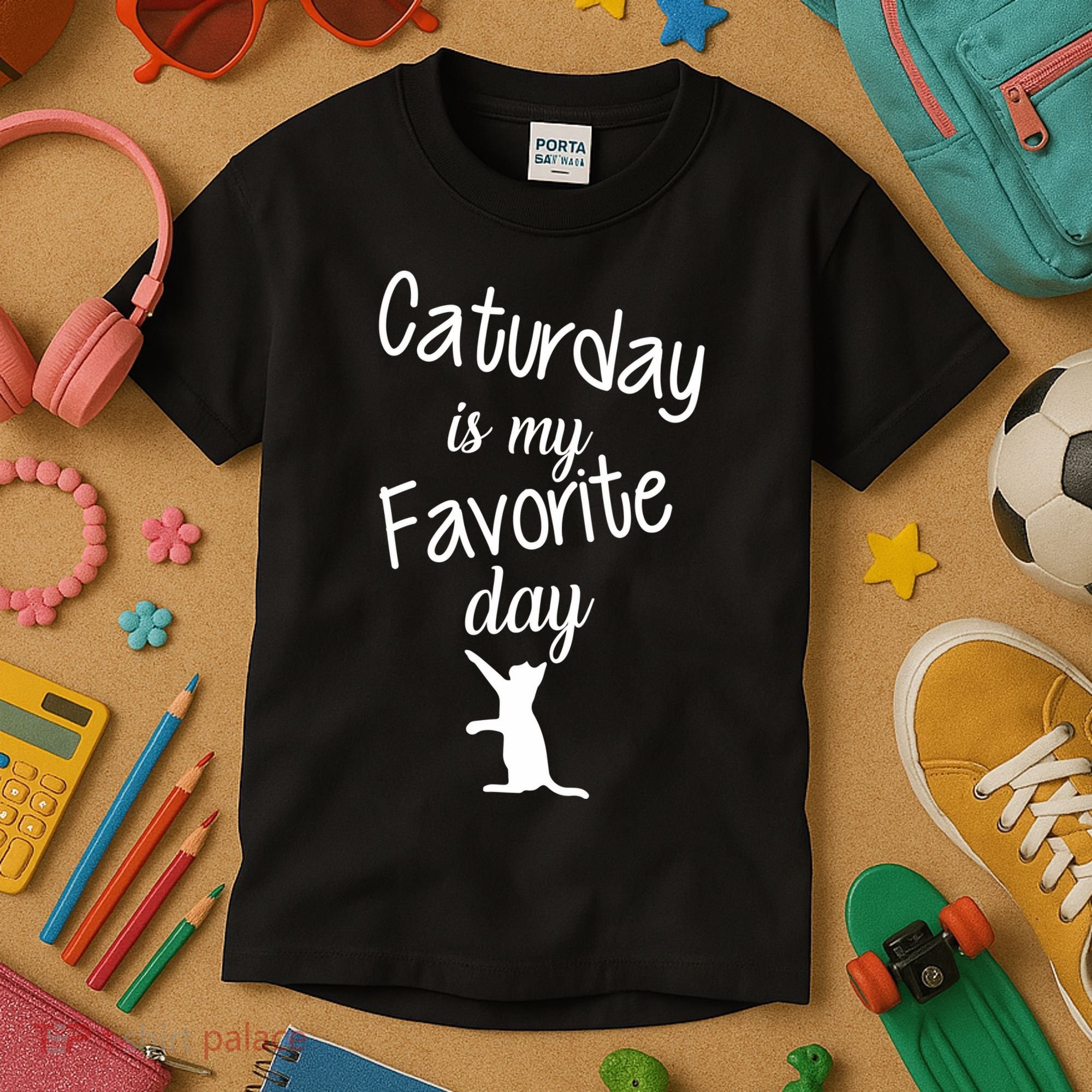 Caturday Is My Favorite Day Kids T-Shirt