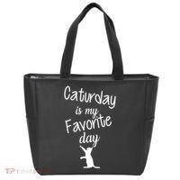 Caturday Is My Favorite Day Tote Bag thumb 0