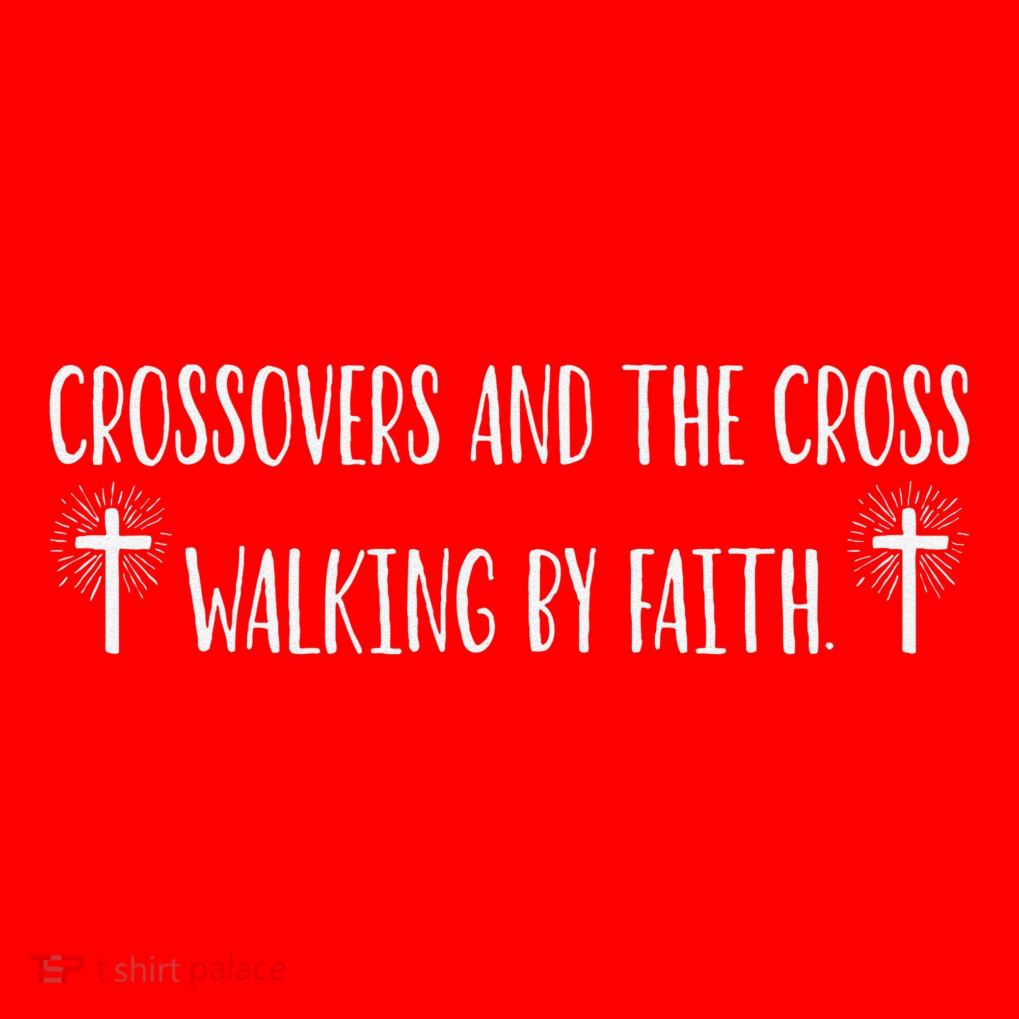 Crossovers And The Cross Walking By Faith Spiritual Believe Santa Hat
