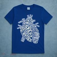 Cardiac Anatomic Typography Heart Cardiology Nurse Doctor Funny Gift T-Shirt thumb 5