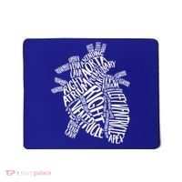 Cardiac Anatomic Typography Heart Cardiology Nurse Doctor Funny Gift Mousepad thumb 0