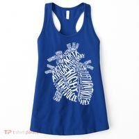 Cardiac Anatomic Typography Heart Cardiology Nurse Doctor Funny Gift Women's Tank Top thumb 0