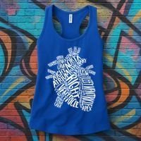 Cardiac Anatomic Typography Heart Cardiology Nurse Doctor Funny Gift Women's Tank Top thumb 3