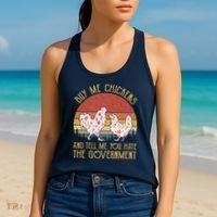 Chickens And Tell Me You Hate The Government Women's Tank Top thumb 2