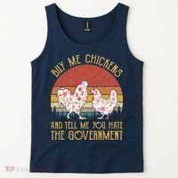 Chickens And Tell Me You Hate The Government Tank Top thumb 2