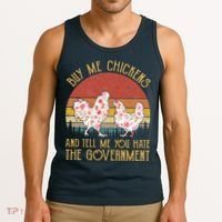 Chickens And Tell Me You Hate The Government Tank Top thumb 3