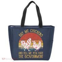 Chickens And Tell Me You Hate The Government Tote Bag thumb 0