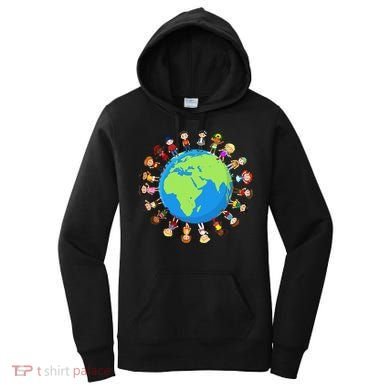 Children Around The World Environmentalist Earth Day Women's Hoodie