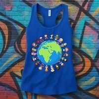 Children Around The World Environmentalist Earth Day Women's Tank Top thumb 3