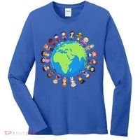 Children Around The World Environmentalist Earth Day Women's Long Sleeve Shirt thumb 0