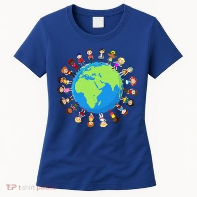 Children Around The World Environmentalist Earth Day Women's T-Shirt
