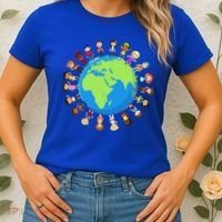 Children Around The World Environmentalist Earth Day Women's T-Shirt thumb 2