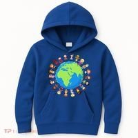 Children Around The World Environmentalist Earth Day Kids Hoodie thumb 0