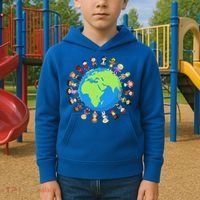 Children Around The World Environmentalist Earth Day Kids Hoodie thumb 2