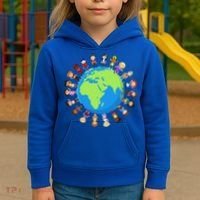 Children Around The World Environmentalist Earth Day Kids Hoodie thumb 3