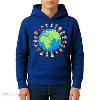 Children Around The World Environmentalist Earth Day Kids Hoodie thumb 4