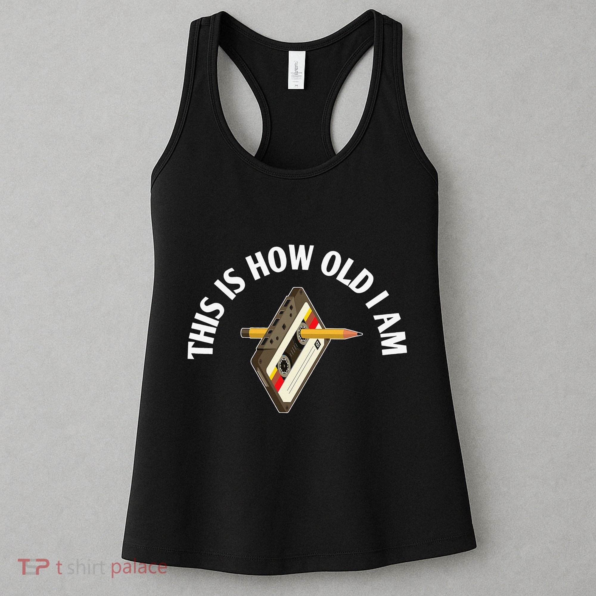 Cassette Audio Tape 80s Retro Music Old Mix Pencil Women's Tank Top