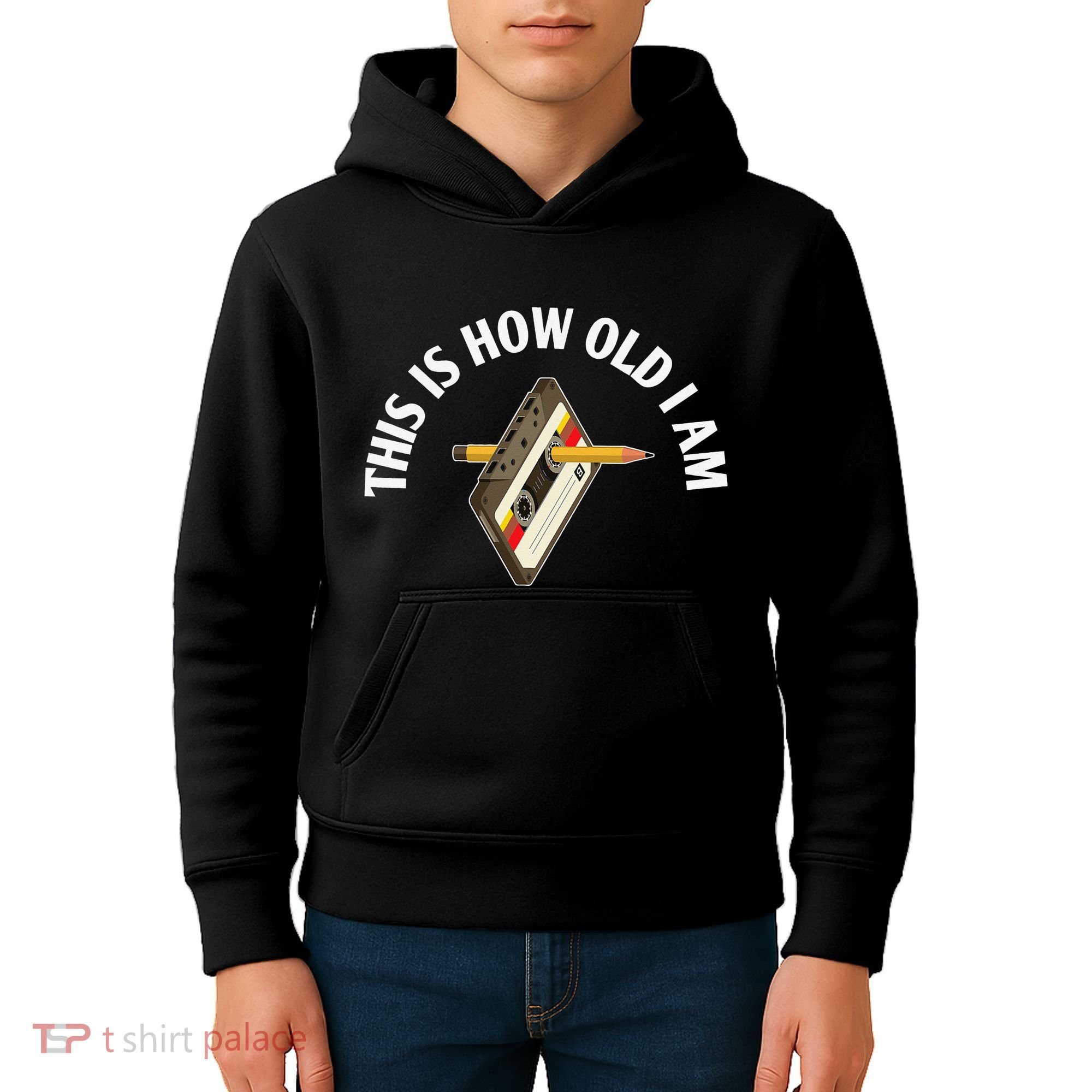 Cassette Audio Tape 80s Retro Music Old Mix Pencil Kids Hoodie