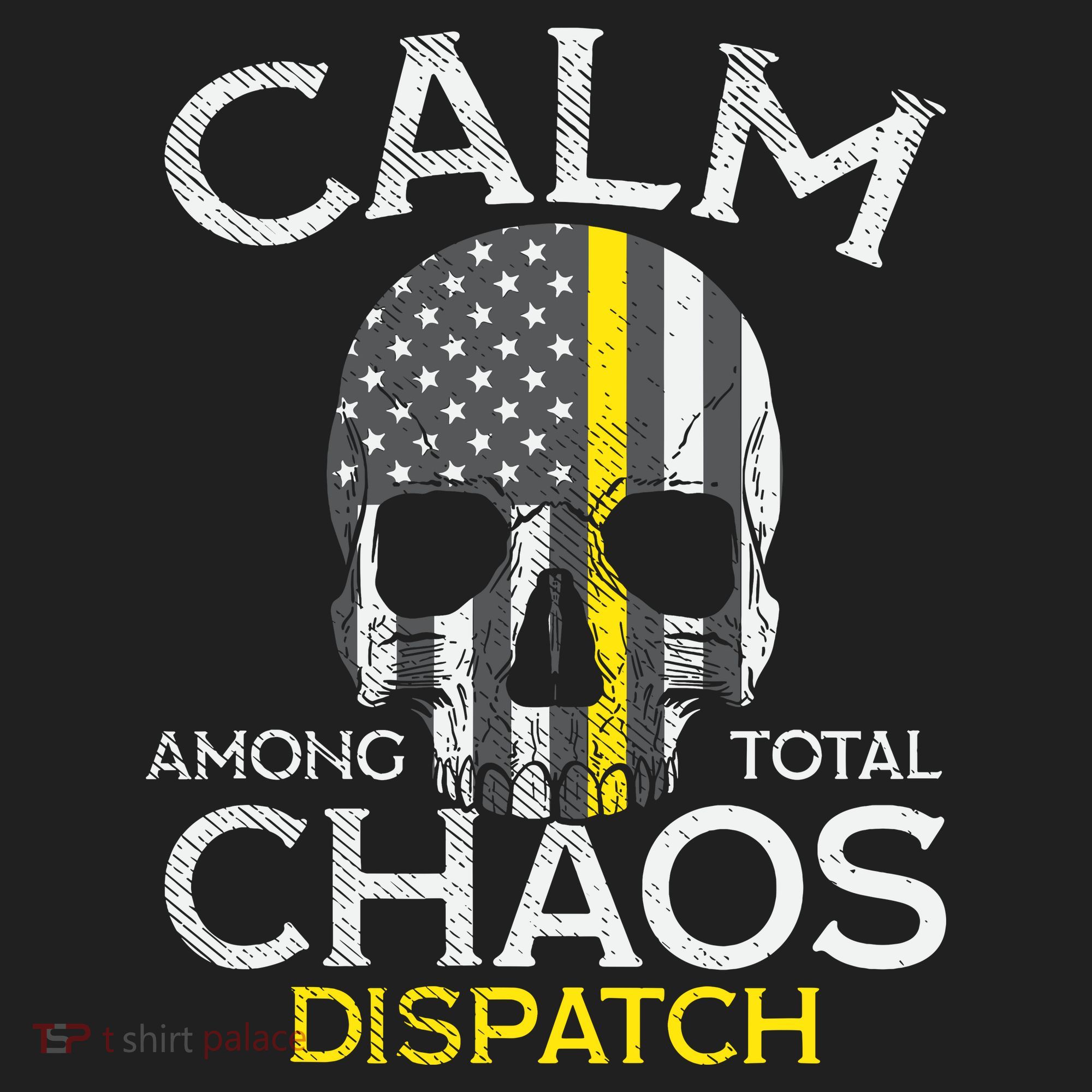 Calm Among Total Chaos 911 Dispatcher Us Flag Tumbler