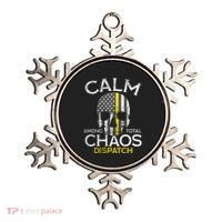 Calm Among Total Chaos 911 Dispatcher Us Flag Ornament thumb 0
