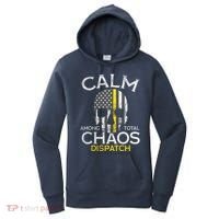 Calm Among Total Chaos 911 Dispatcher Us Flag Women's Hoodie thumb 0