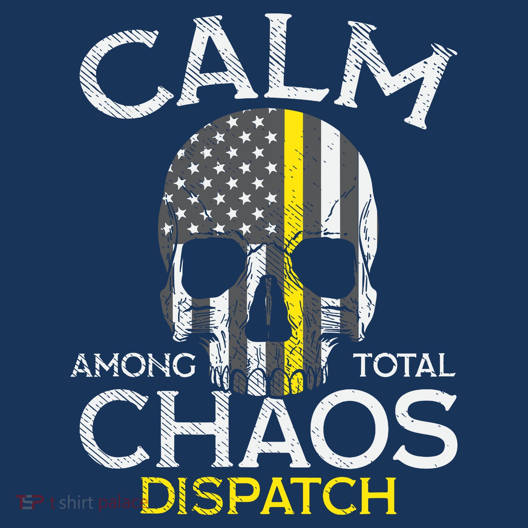 Calm Among Total Chaos 911 Dispatcher Us Flag Women's Hoodie