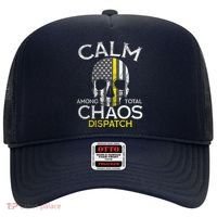 Calm Among Total Chaos 911 Dispatcher Us Flag Hat thumb 0