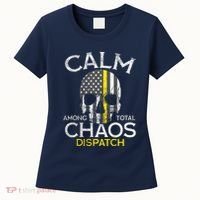 Calm Among Total Chaos 911 Dispatcher Us Flag Women's T-Shirt thumb 0