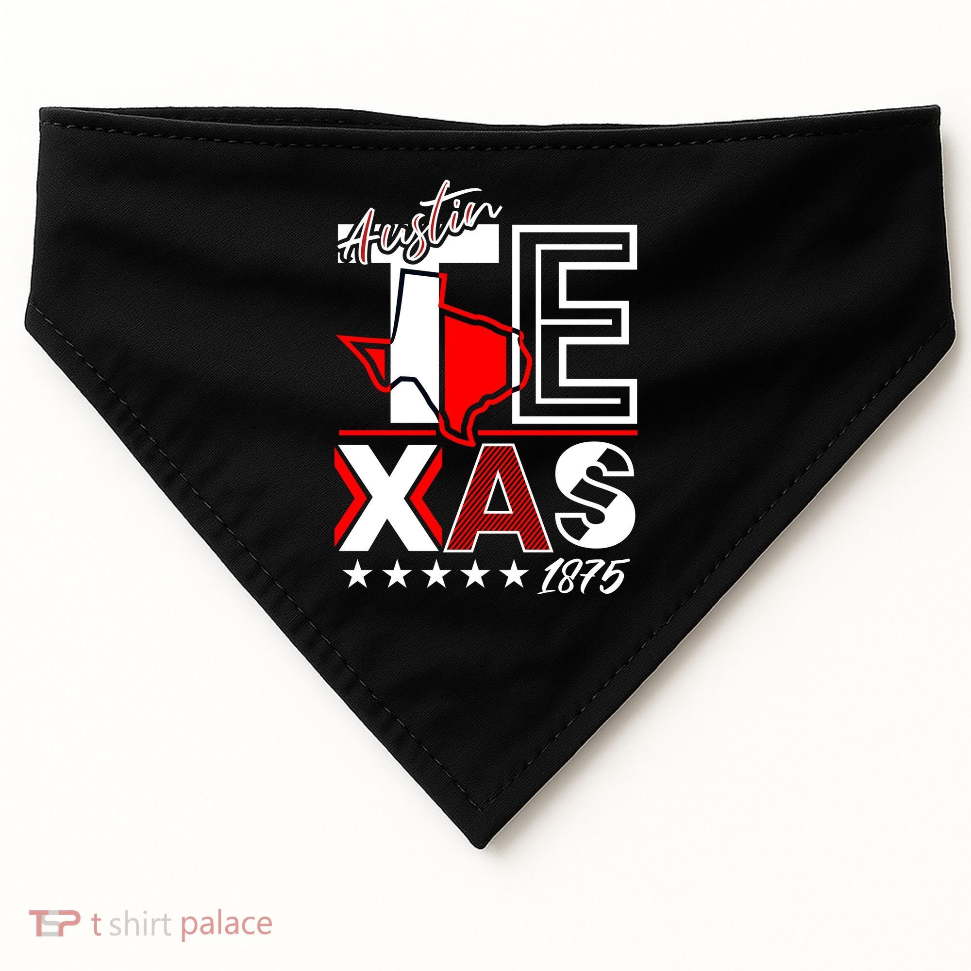 Cool Austin Texas Logo USA-Made Doggie Bandana