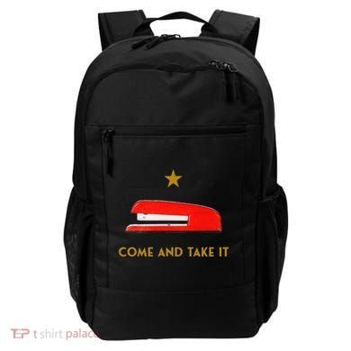 Come And Take It Red Stapler Novelty Retro Office Meme Backpack