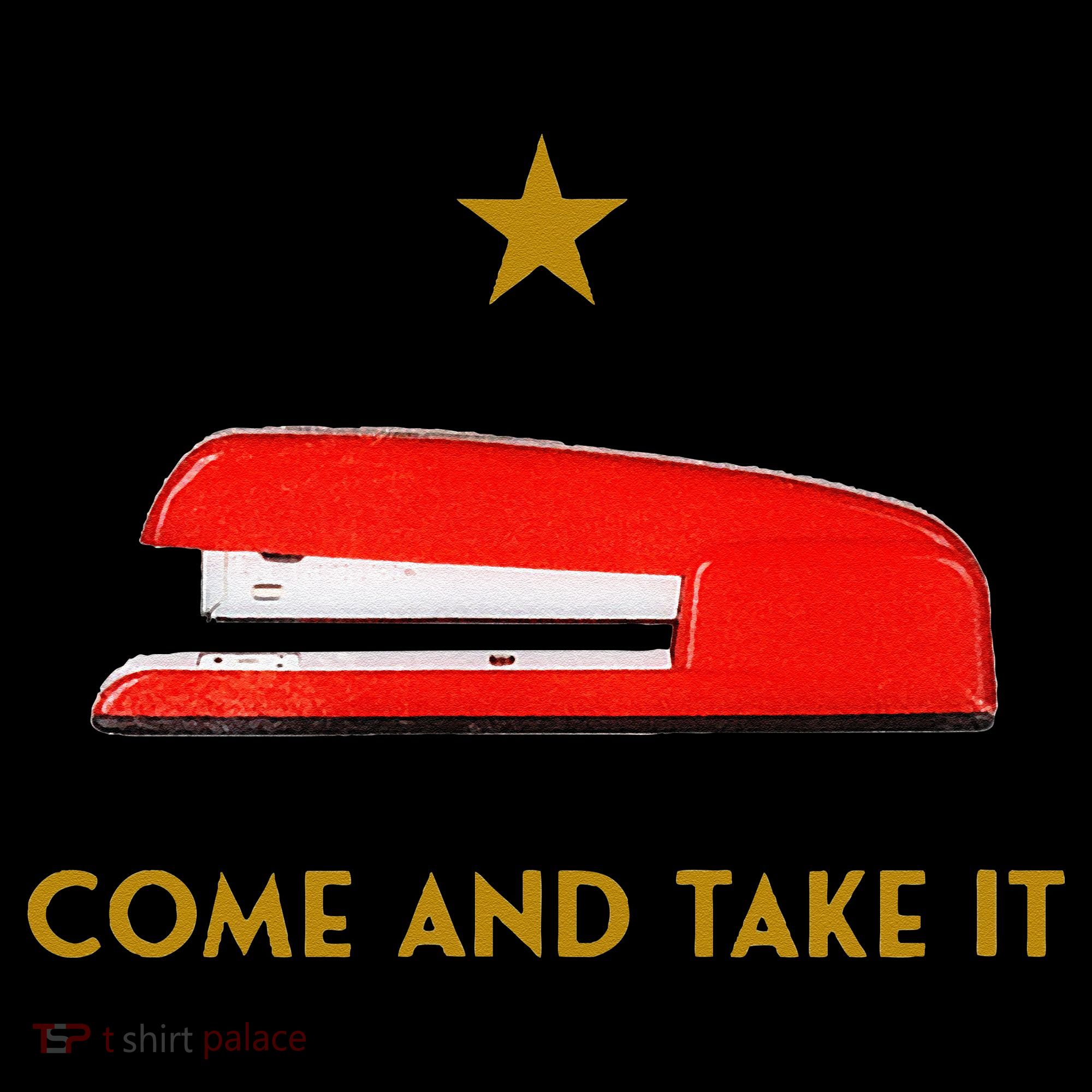 Come And Take It Red Stapler Novelty Retro Office Meme Women's Tank Top